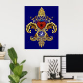 Poster Louisiane Fleur De Lis Bicentennial (Bureau à domicile)