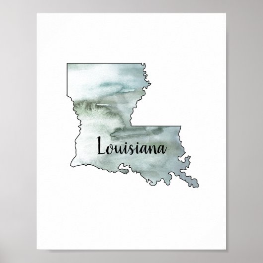 Poster Louisiane Illustration (Devant)