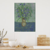 Poster Louisiane Irises Dans Un Vase (Cuisine)