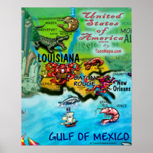 Poster Louisiane USA