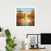 Poster Louisiane vintage (Bureau à domicile)