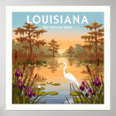 Poster Louisiane vintage (Devant)