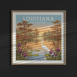 Poster Louisiane vintage