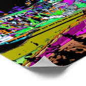 Poster Louisville, Kentucky en graffiti (Coin)