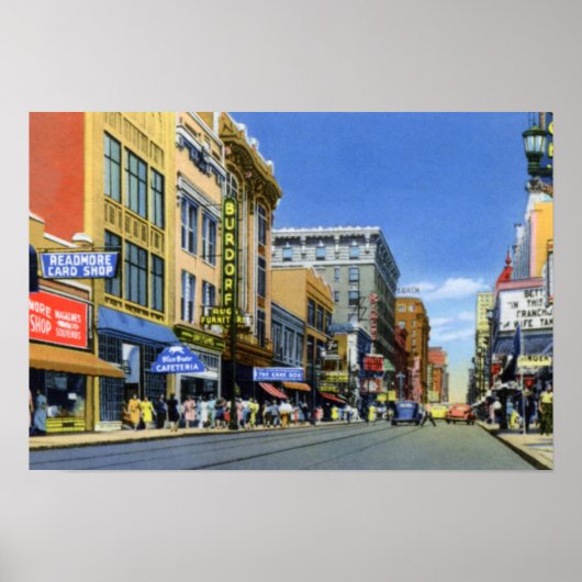 Poster Louisville Kentucky Fourth Street (Devant)