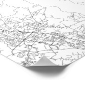 Poster Louisville, Kentucky (noir sur blanc) (Coin)