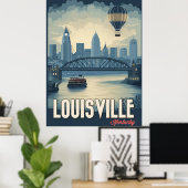 Poster Louisville, Kentucky - Vues imprenables sur la vil (Bureau à domicile)
