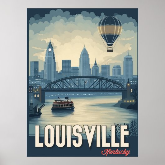 Poster Louisville, Kentucky - Vues imprenables sur la vil (Devant)