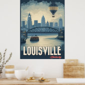 Poster Louisville, Kentucky - Vues imprenables sur la vil (Cuisine)