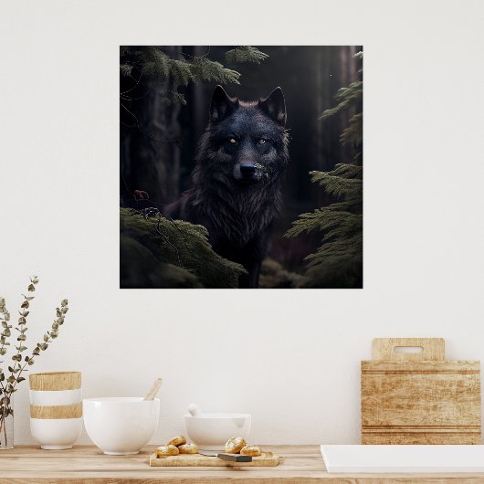 Poster loup (Cuisine)