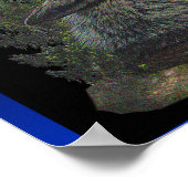 Poster Loup à l'affiche de nuit (Coin)