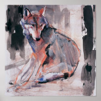 Loup assis 2000