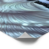 Poster Loup blanc dans la neige (Coin)