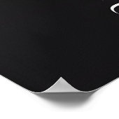 Poster Loup blanc rouge lunaire (Coin)