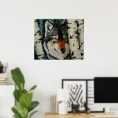 Poster "Loup de bois" (Bureau à domicile)