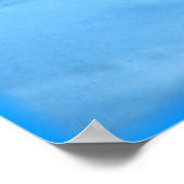 Poster Loup de bois de neige bleu Imprimer (Coin)