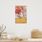 Poster Loup de Cuisine de trois petits cochons, conte Vin (Cuisine)