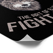 Poster Loup de Muay Thai Boxe Thaïlandaise Kickboxing (Coin)