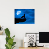 Poster Loup de Nuit (Bureau à domicile)