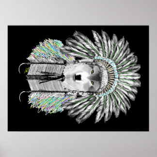 Poster Loup en chef indien