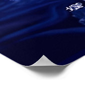 Poster Loup et corbeau avec pleine lune (Coin)