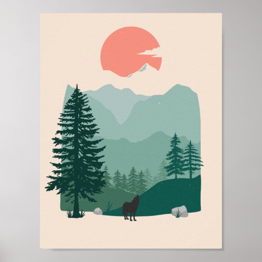 Poster Loup et le Grand Pacifique Nord-Ouest (Devant)