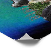 Poster Loup et lune (Coin)