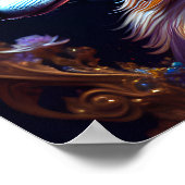 Poster Loup étoilé fantastique (Coin)