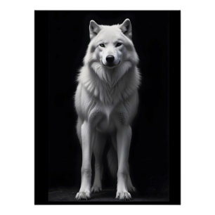 Poster Loup Faune Majestueuse Nature Vie Papier Peint