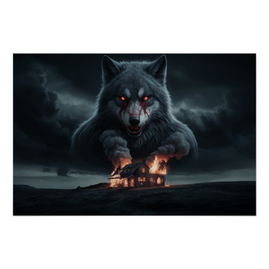 Poster Loup Feu (Devant)