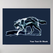 Poster Loup foncé (Devant)