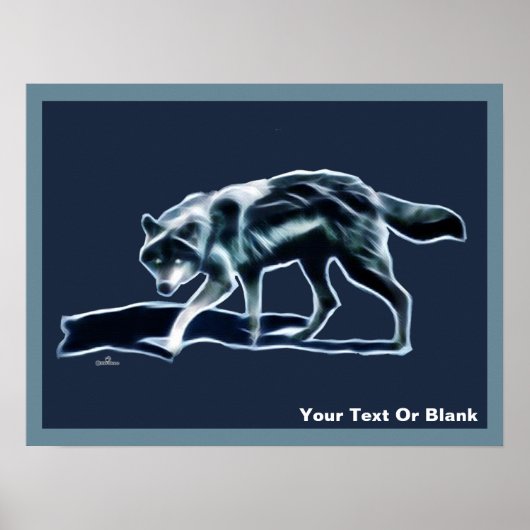 Poster Loup foncé (Devant)