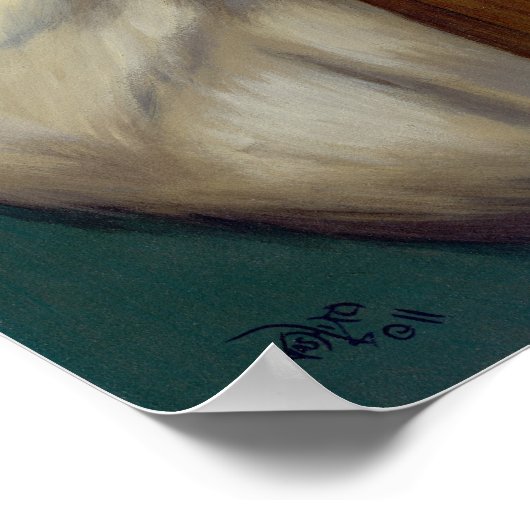 Poster Loup-Garou Blanche Neige ART IMPRIMER Loup blanc n (Coin)