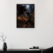 Poster Loup-garou contre vampire, bataille de fantasy méd
