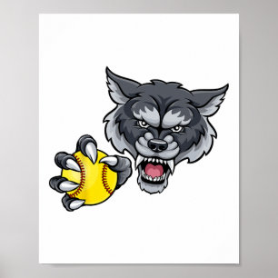 Poster Loup Garou Douillet Ll Animal Mascotte 