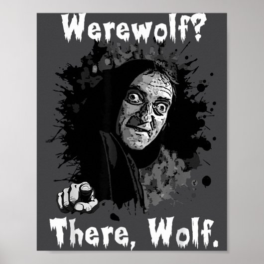 Poster Loup-garou_ Là, Loup. Drôle Abby Normal Rétro Com (Devant)