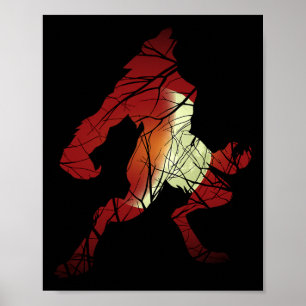Poster Loup-garou Lune Loup-garou Silhouette Halloween C