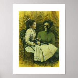 Poster Loup gothique Enfant Art Imprimer