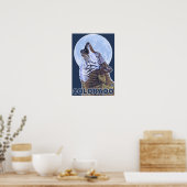 Poster Loup gris Howling Colorado (Cuisine)