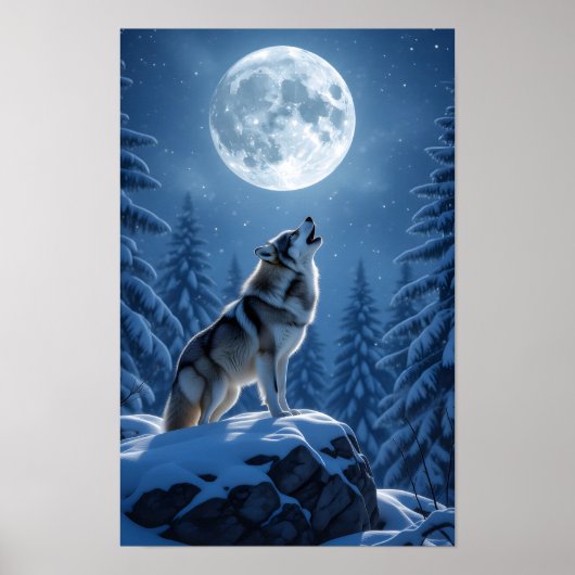 Poster Loup hurlant (Devant)