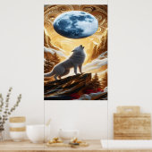 Poster Loup hurlant sous les monts Lune (Cuisine)