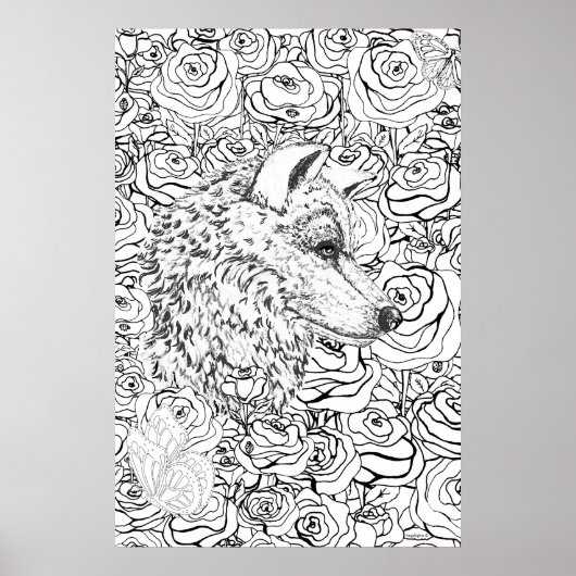 Poster Loup Intelligent (Devant)
