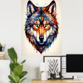 Poster Loup majestueux (Bureau à domicile)