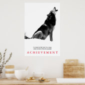 Poster Loup motivationnel unique (Cuisine)