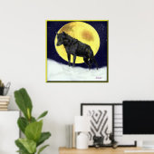 Poster Loup noir (Bureau à domicile)