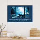 Poster Loup noir avec citation forte (Cuisine)