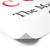 Poster Loup noir blanc inspirant confiance (Coin)