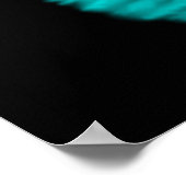 Poster Loup noir en colère dans la nuit (Coin)