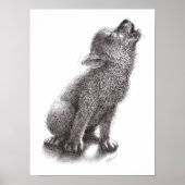 Poster loup ou chien (Devant)