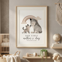 Loup pastel Maman Chien Premier jour de la fête de